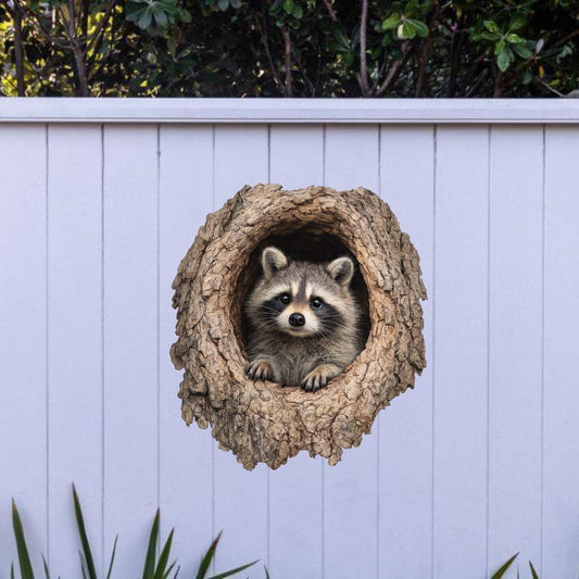 3D Realistic Raccoon Wall Decal