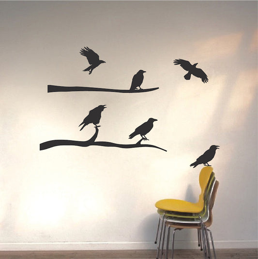 Crows & Branches Halloween Wall Decals - additional product image