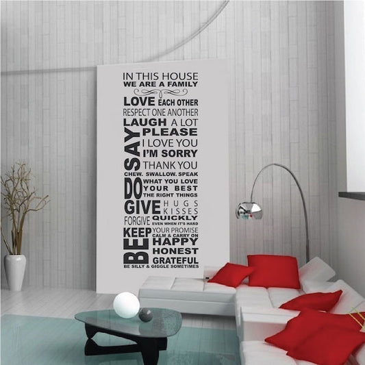In This House Wall Quote Decal - view 2