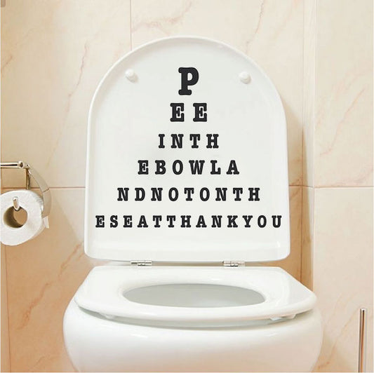 Pee in the Bowl Funny Bathroom Saying Wall Quote Decal - view 2