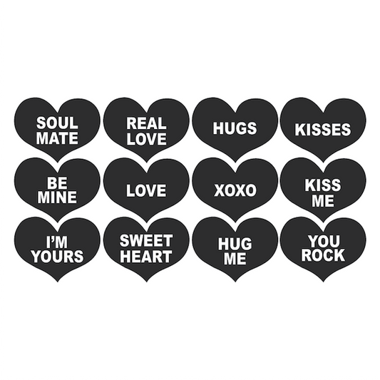 Conversation Heart Wall Decals - Set of 12 - view 3