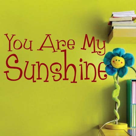 You Are My Sunshine Wall Quote Decal - view 2