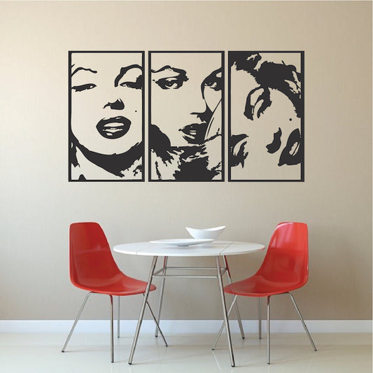 Classic Glamour Portrait Panel Wall Decals