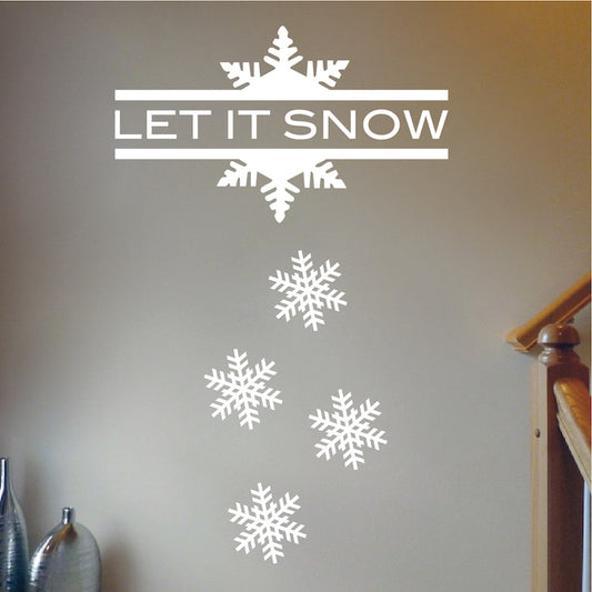 Snowflake Wall & Window Decals - Set of 4 - additional product image