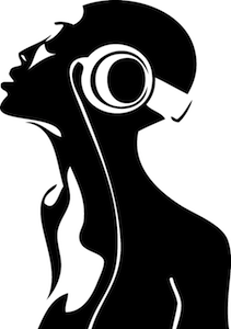 Retro Radio Girl Wall Decal - view 2