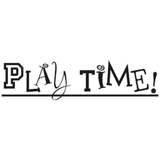 Play Time Wall Quote Decal — black-and-white design