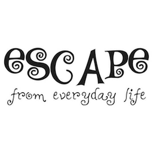 Escape from Everyday Life Wall Quote Decal — black-and-white design