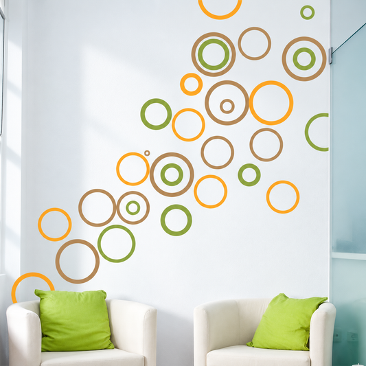 Ring Wall Decals - Set of 56 — enhanced alternate room photo