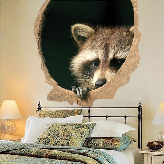 Cute Raccoon Wall Decal