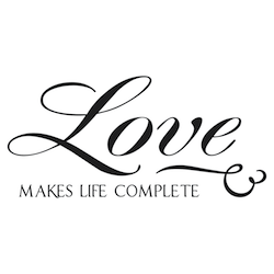 Love Makes Us Complete Wall Quote Decal - view 2