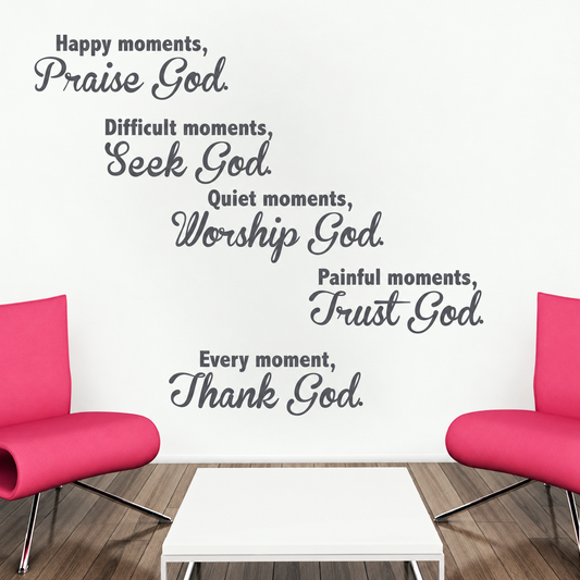 Inspirational Moments Christian Wall Decal