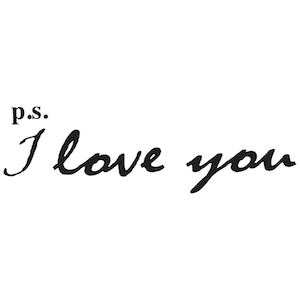 P.S. I Love You Wall Decal Design 1