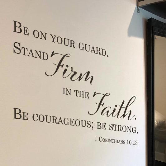 Stand Firm Christian Scripture Wall Decal