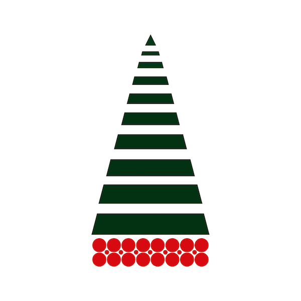 Geometric Christmas Tree Wall Decal - additional product image