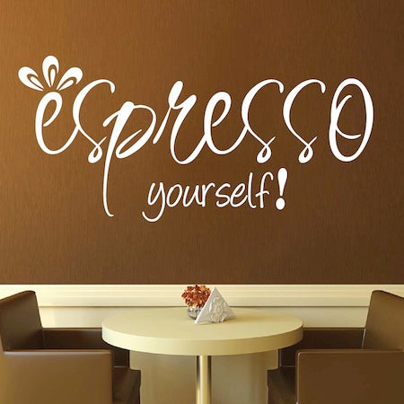 Coffee Wall Quote Decal - view 2