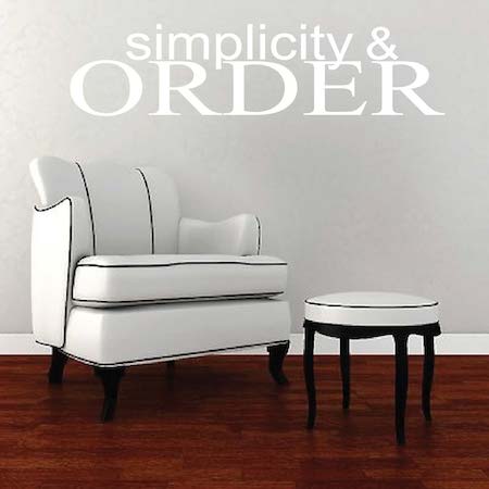 Simplicity and Order Wall Quote Decal - view 2