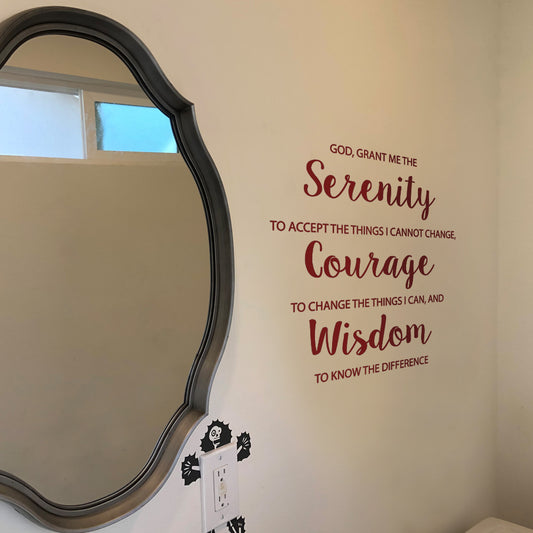 Serenity Prayer Wall Decal