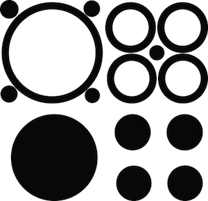 Rings and Dots Wall Decal Set - Design 1 - view 4