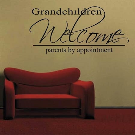 Children Welcome Parents by Appointment Wall Quote Decal - view 2