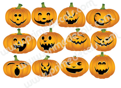Halloween Pumpkin Decal Set
