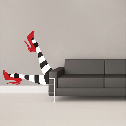 Halloween Witch Legs Decal