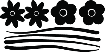 Flower and Stem Wall Decal Set - view 4
