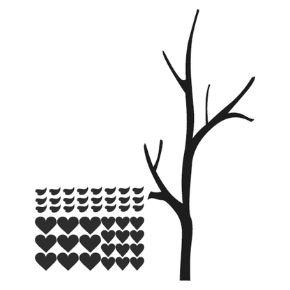Heart Leaf Tree Wall Decal - view 3