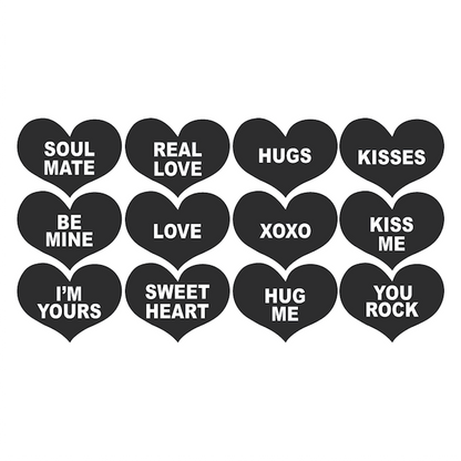 Conversation Heart Wall Decals - Set of 12 - view 3