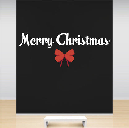 Merry Christmas Wall Decal with Bow