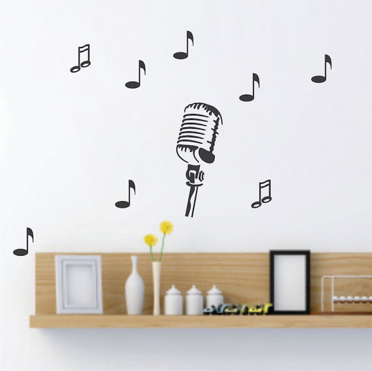 Microphone and Stand Wall Decal - view 3