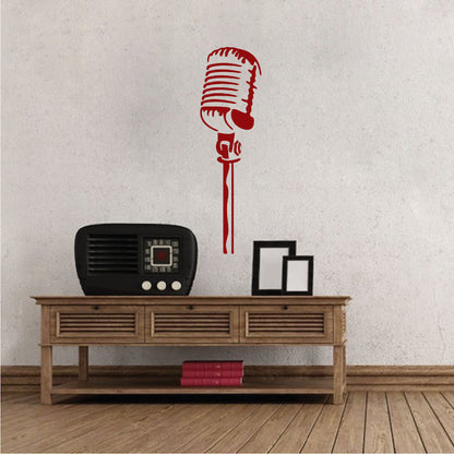 Microphone and Stand Wall Decal - view 4