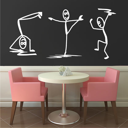 Modern Stick Figure Men Decals