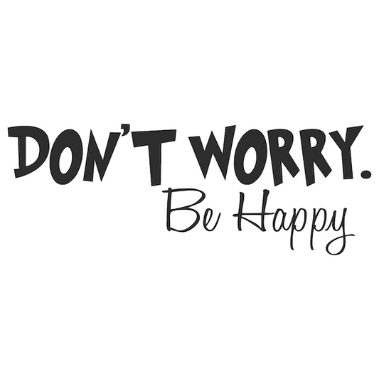 Don't Worry Be Happy Wall Quote Decal - view 2