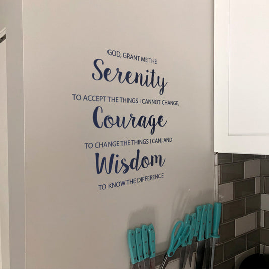 Serenity Prayer Wall Decal