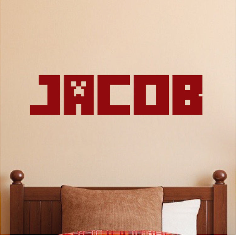 Personalized Block Style Name Wall Decal - view 3