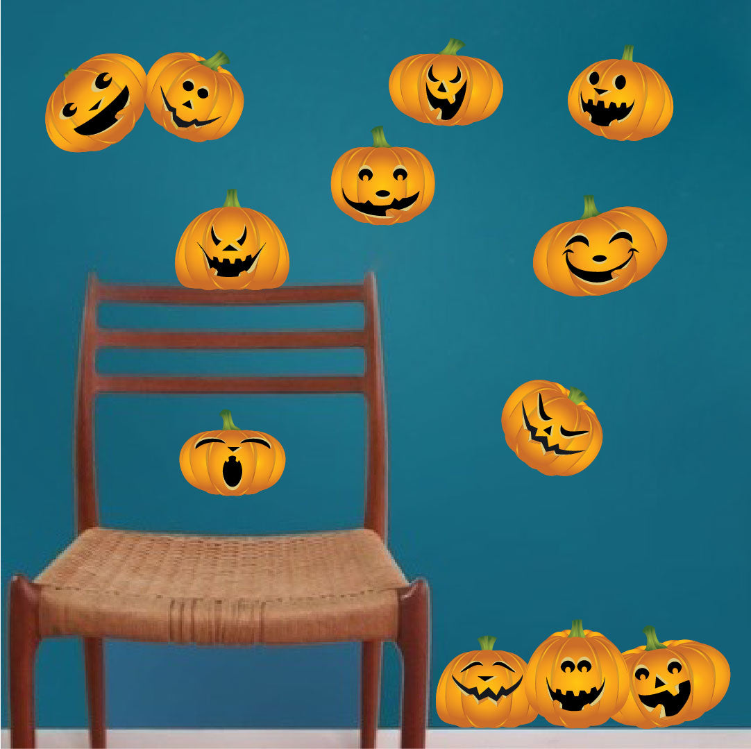 Halloween Pumpkin Decal Set