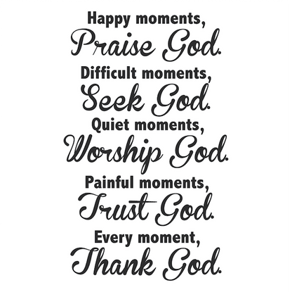 Inspirational Moments Christian Wall Decal