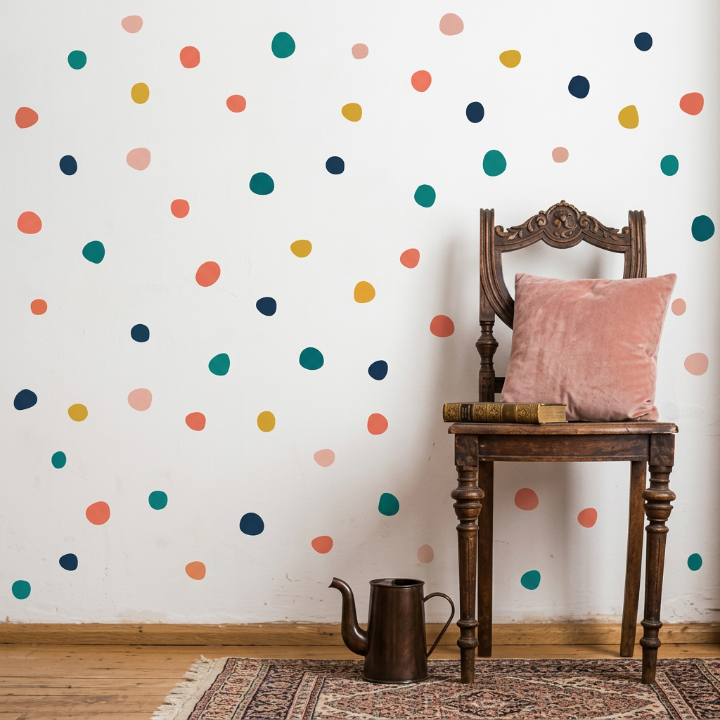 Uneven Dot Decals In Many Colors