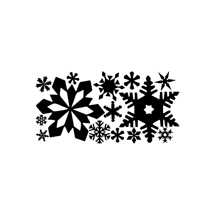 Assorted Snowflake Christmas Wall Decals - additional product image