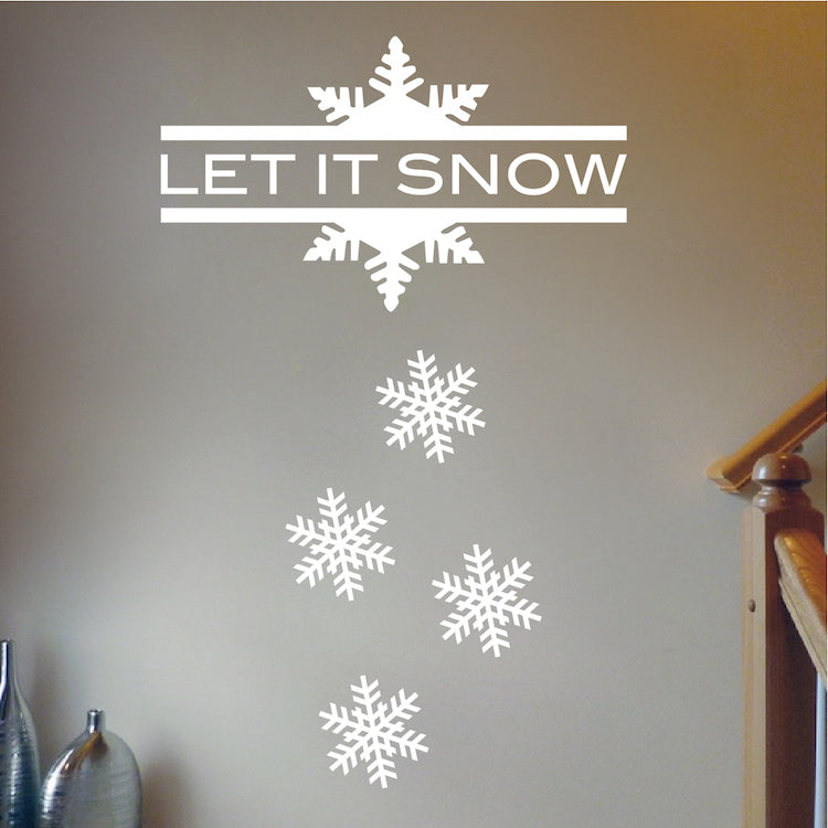 Snowflake Wall & Window Decals - Set of 4 - additional product image