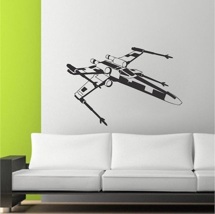 Winged Space Fighter Wall Decal - view 4