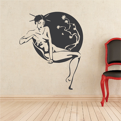 Lounging Woman Wall Decal