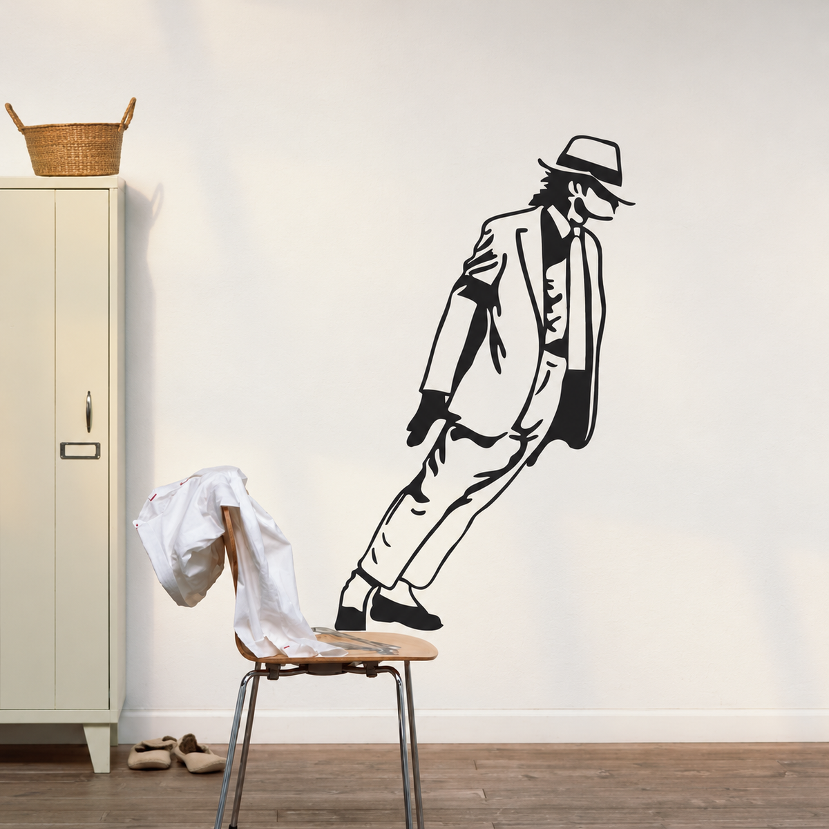 Leaning MJ Silhouette Wall Decal