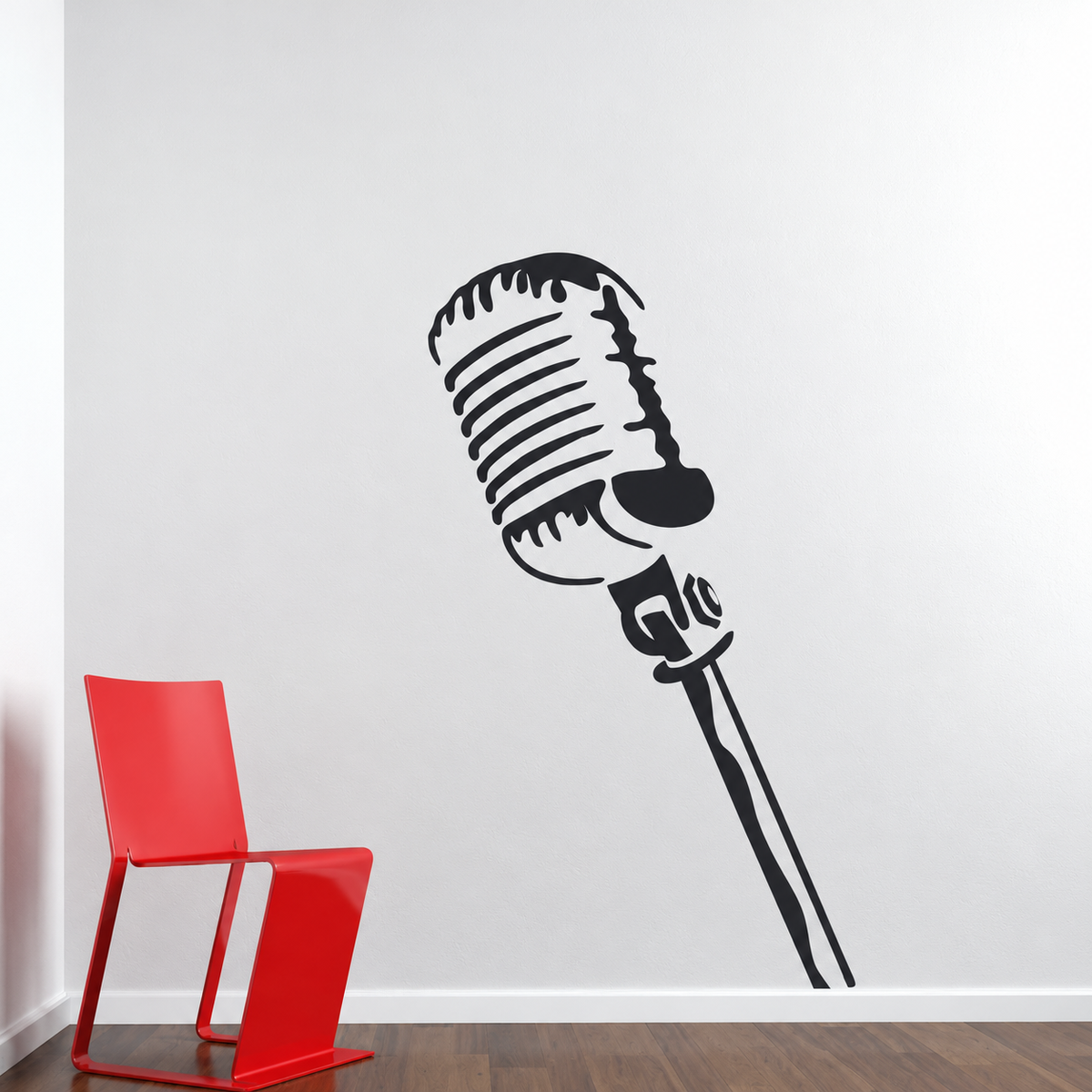 Microphone and Stand Wall Decal