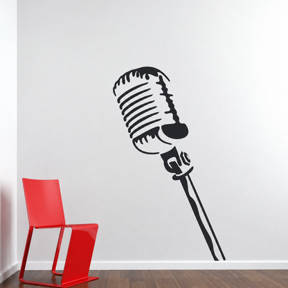 Microphone and Stand Wall Decal