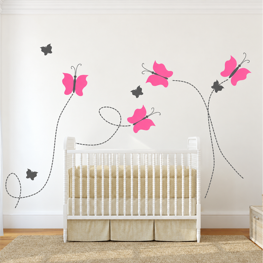 Butterfly Trail Wall Decal Set