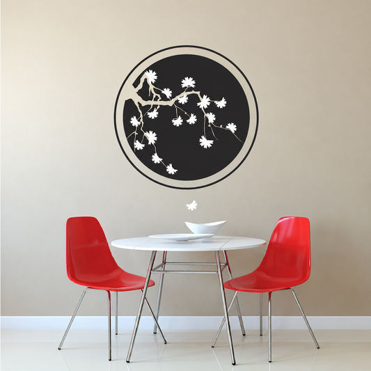 Cherry Blossom Ring Wall Decal