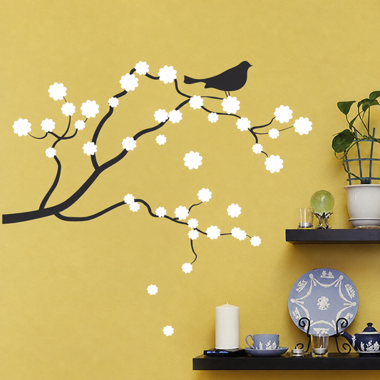 Flowering Branch and Bird Wall Decal