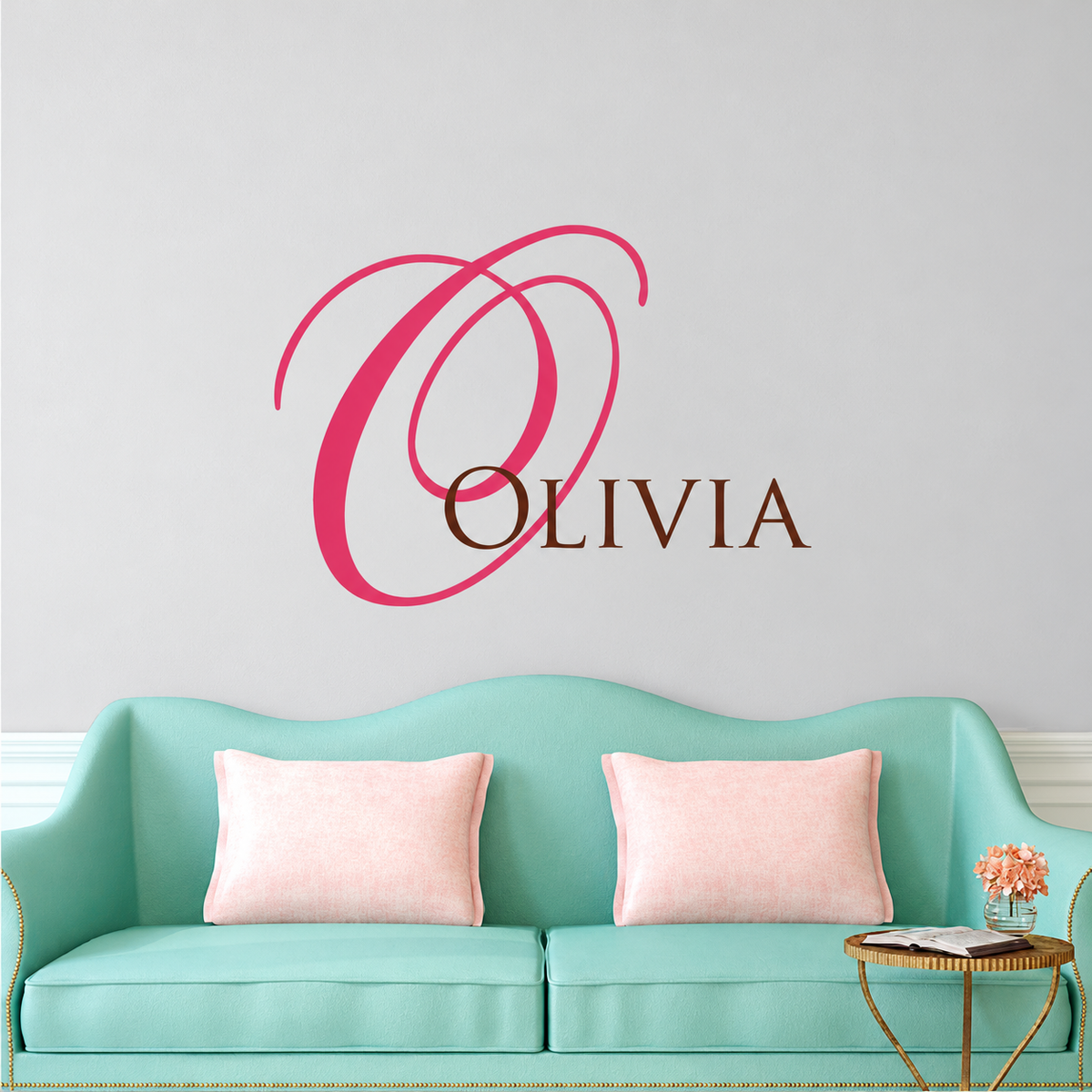 Personalized Large Initial and Name Wall Decal