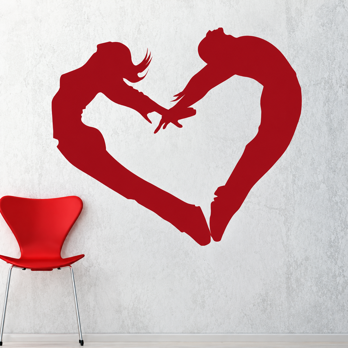 People Heart Wall Decal in enhanced original setting